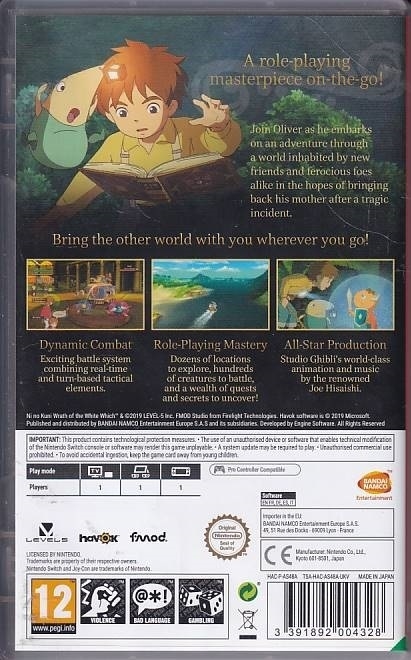 Ni No Kuni Wrath of the White Witch - Nintendo Switch Spil (A Grade) (Genbrug)